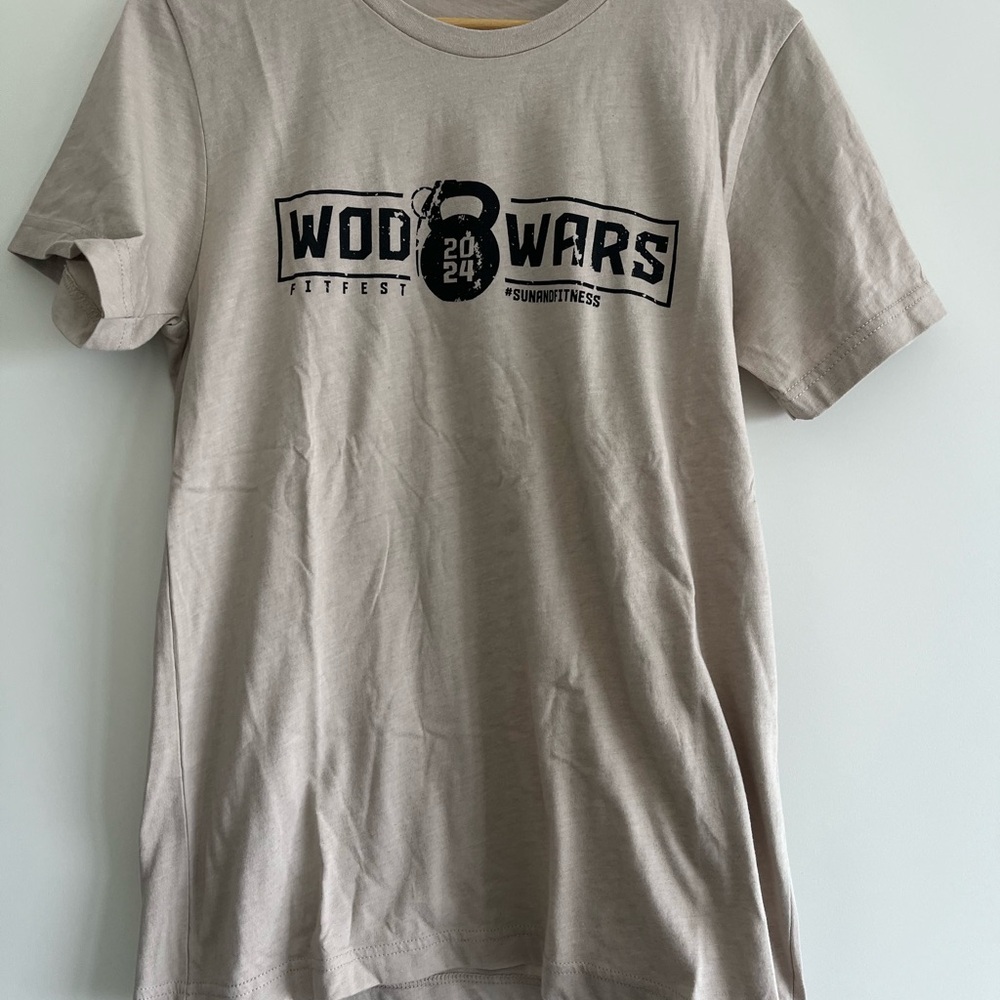 Men's Crossfit Crew Neck Short Sleeve Tee — Beige